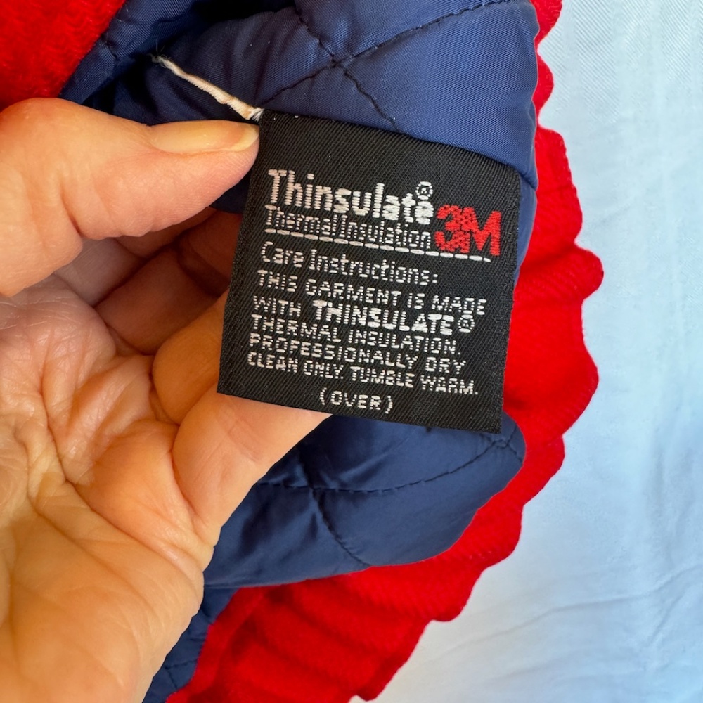 Vintage Pendleton Red Wool Snap Front Thinsulate … - image 2